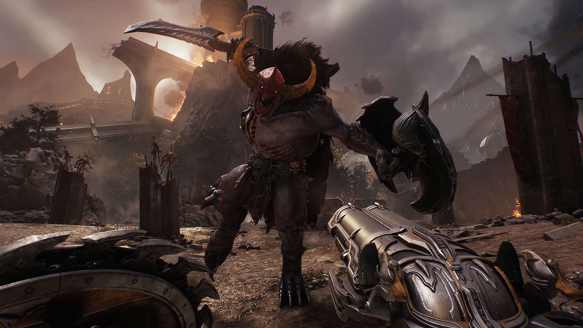 The Dark Ages runs perfectly on the RTX 4080 (Image via Bethesda Softworks)